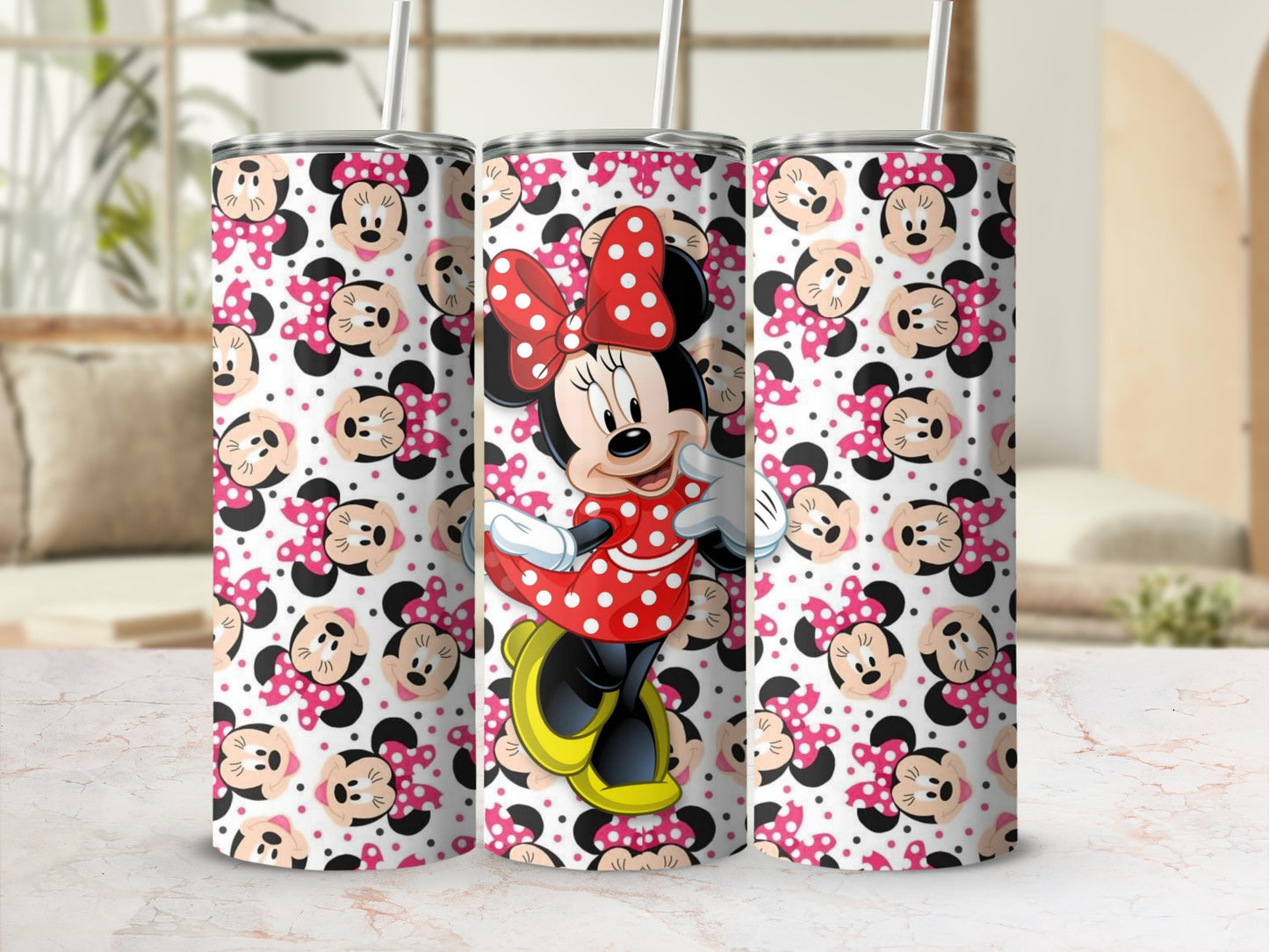 Adorable Minnie Mouse Themed Tumbler For Disney Fans