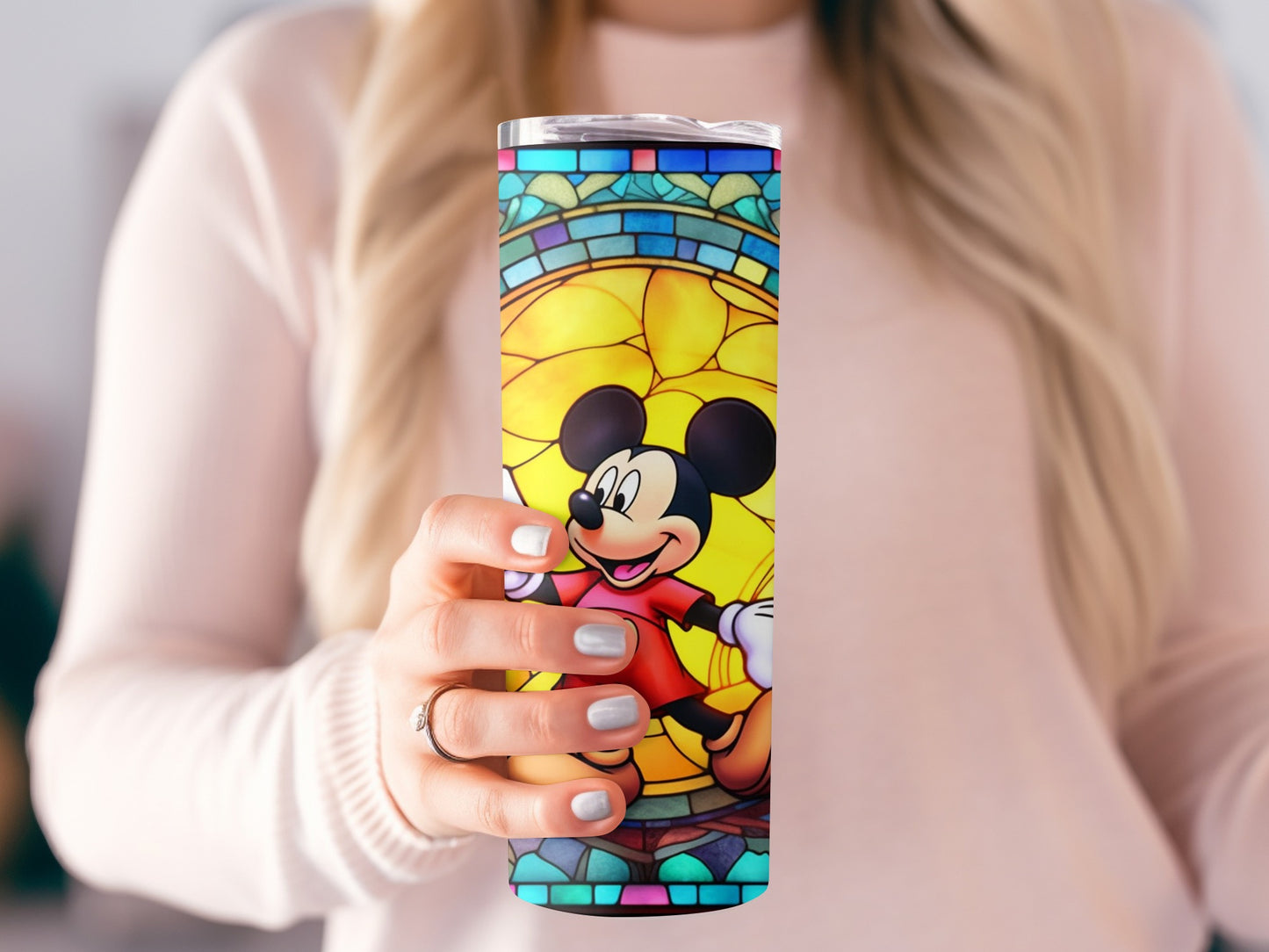 Colorful Mickey Mouse Design Insulated Tumbler Cup