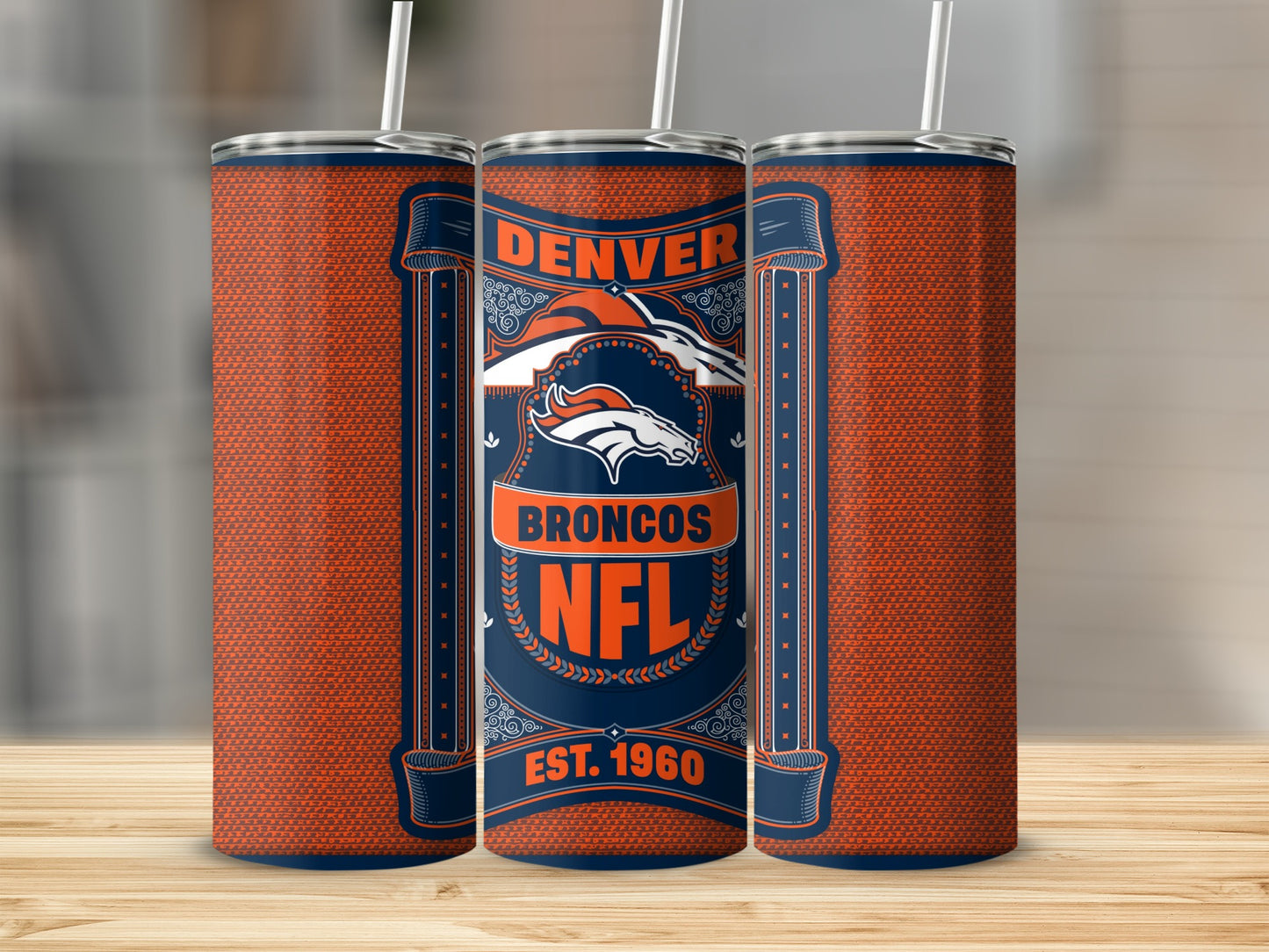 Denver Broncos NFL Vintage Style Est. 1960 Team Tumbler