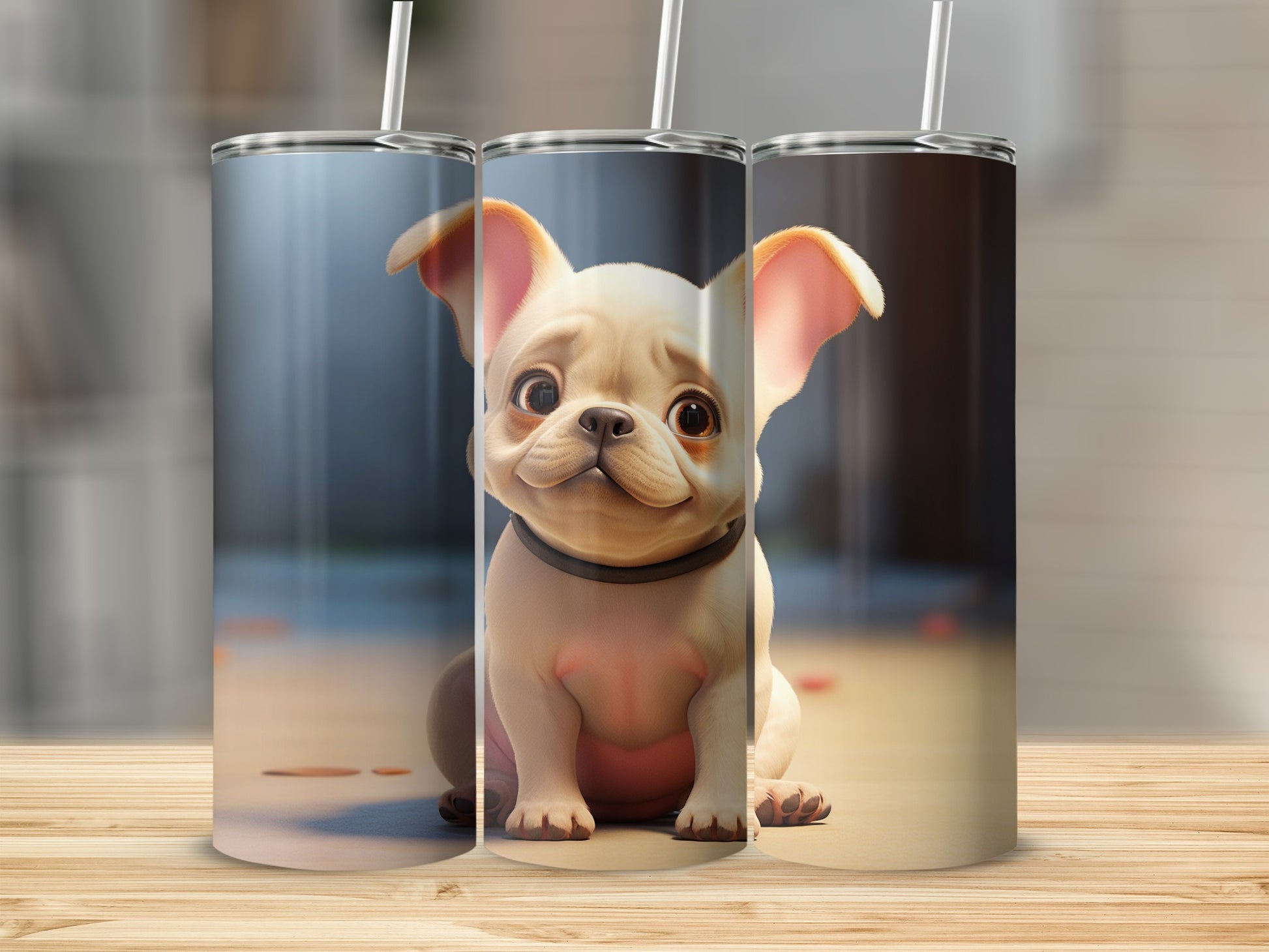 Cute Puppy Print Tall Insulated Tumbler Product