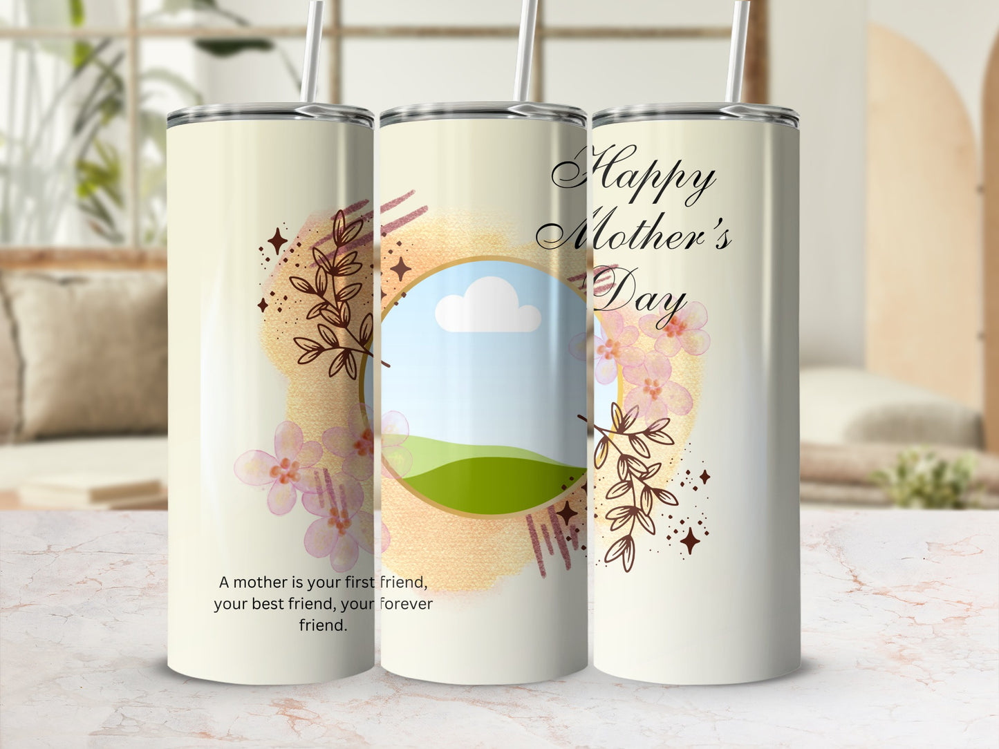 Happy Mother's Day Scenic Insulated Tumbler Cup