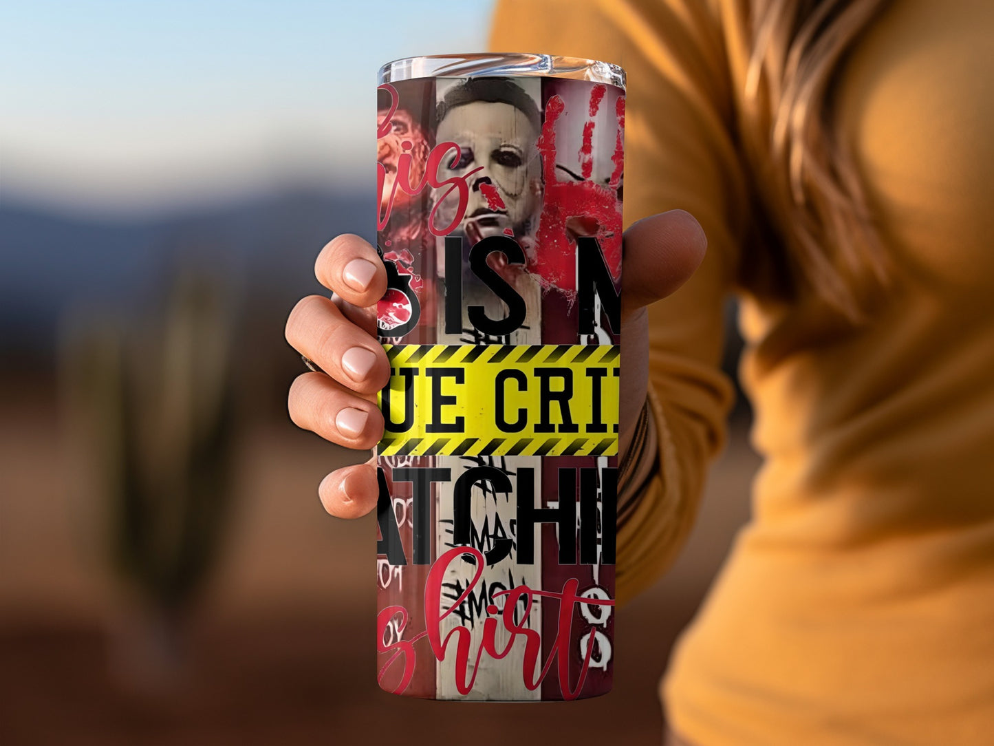 This Is My Cue Crime Scene Halloween Tumbler