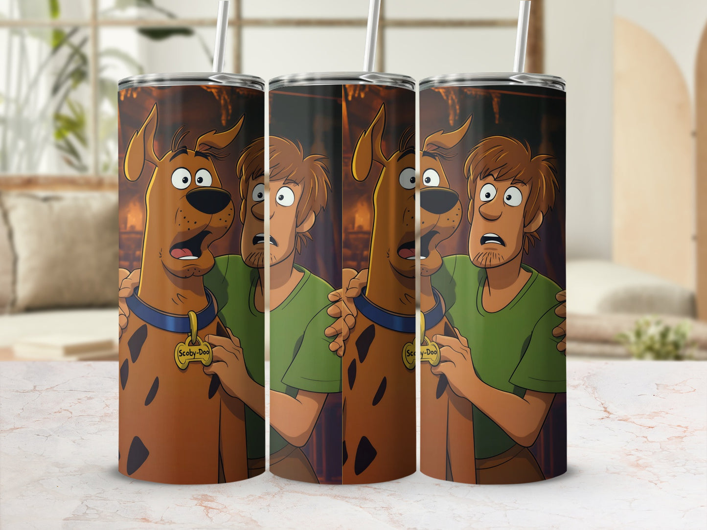 Scooby-Doo and Shaggy Surprised Face Tumbler