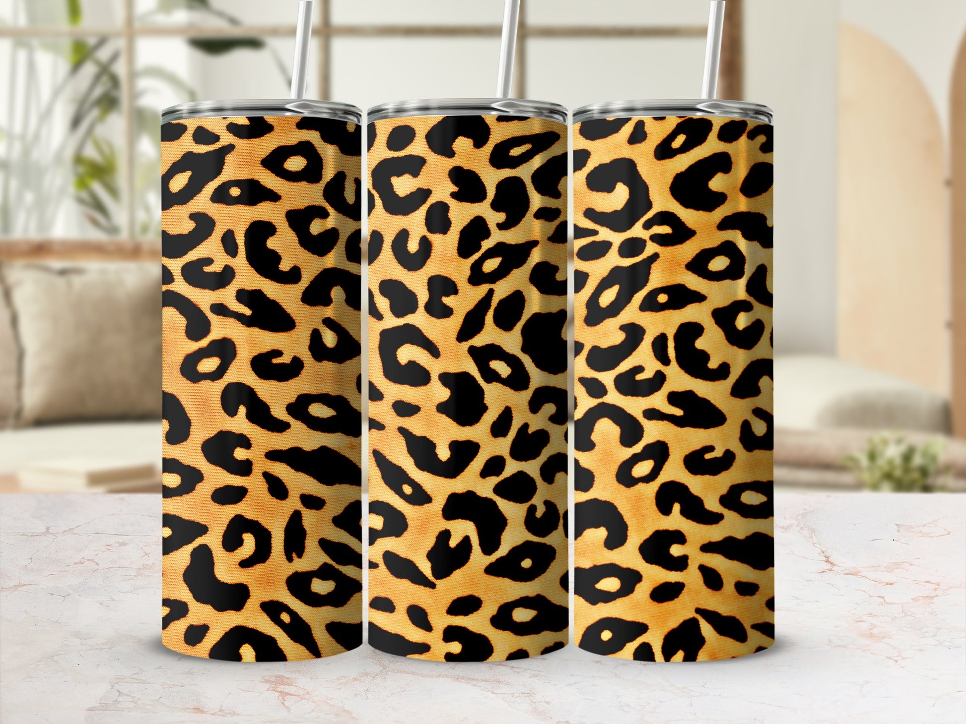 Stylish Leopard Print Insulated Tumbler product