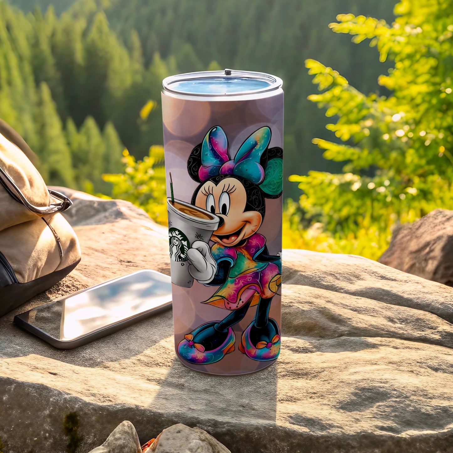 Minnie Mouse Colorful Cartoon Tumbler Travel Mug