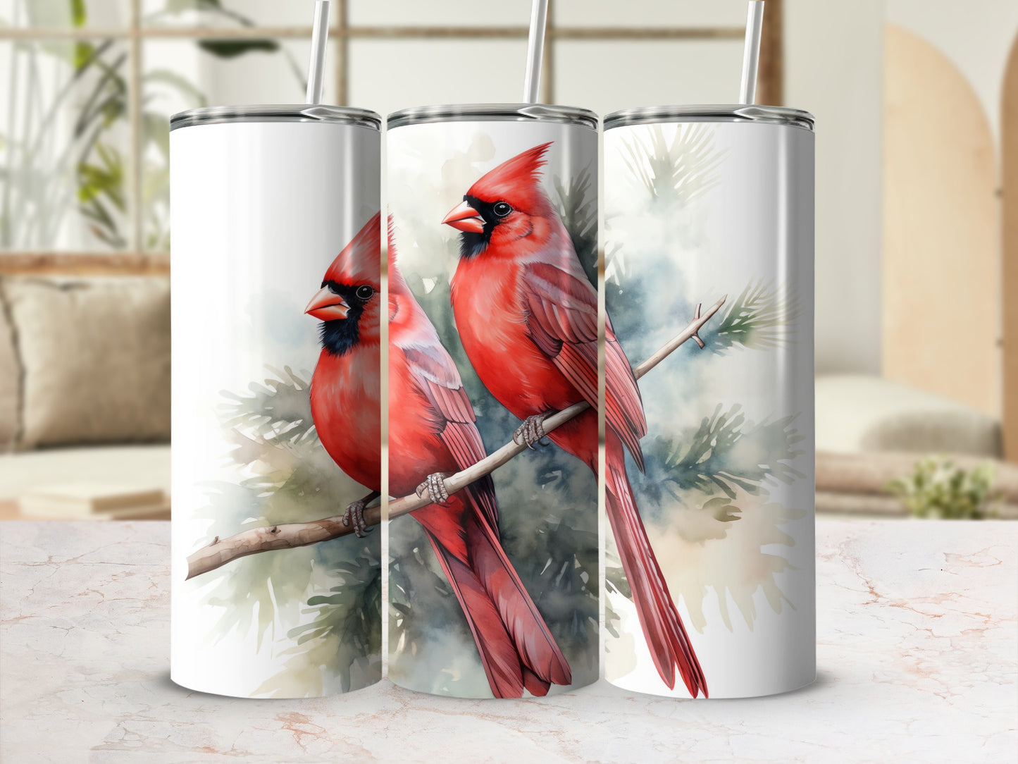 Red Cardinal Birds Branch Evergreen Watercolor Tumbler product type
Cardinal
Red Bird
Tumbler
Bird Art
Wildlife
Nature
Evergreen
Pine Tree
Watercolor
Winter Theme
Bird Lover
Gift Idea
Drinkware
Insulated
Travel Mug
Animal Design
Red Cardinal
Branch Design
Forest Birds
Unique Design