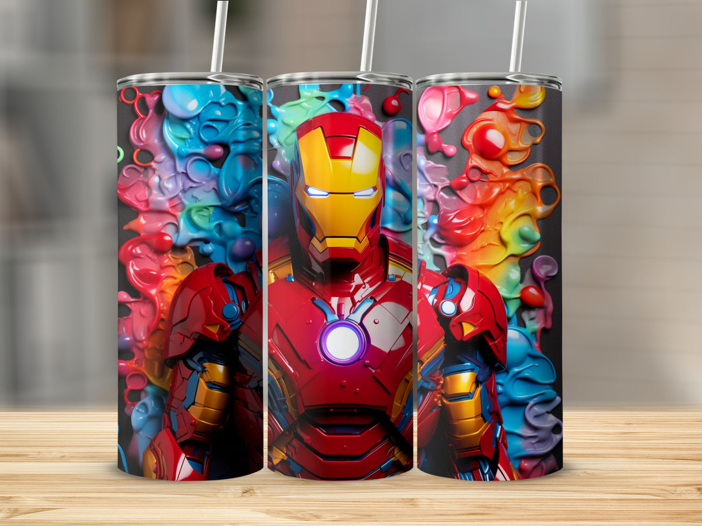 Vibrant Superhero Inspired Tumbler For Fans