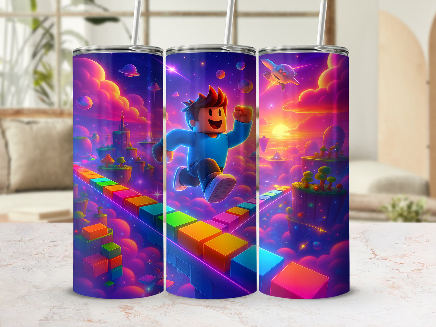 Vibrant Fantasy World Video Game Scene Tumbler