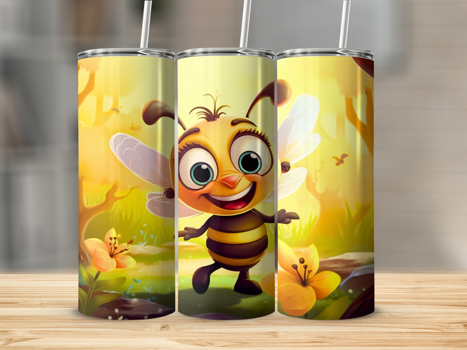 Happy Cartoon Bee Sunny Forest Flowers product type