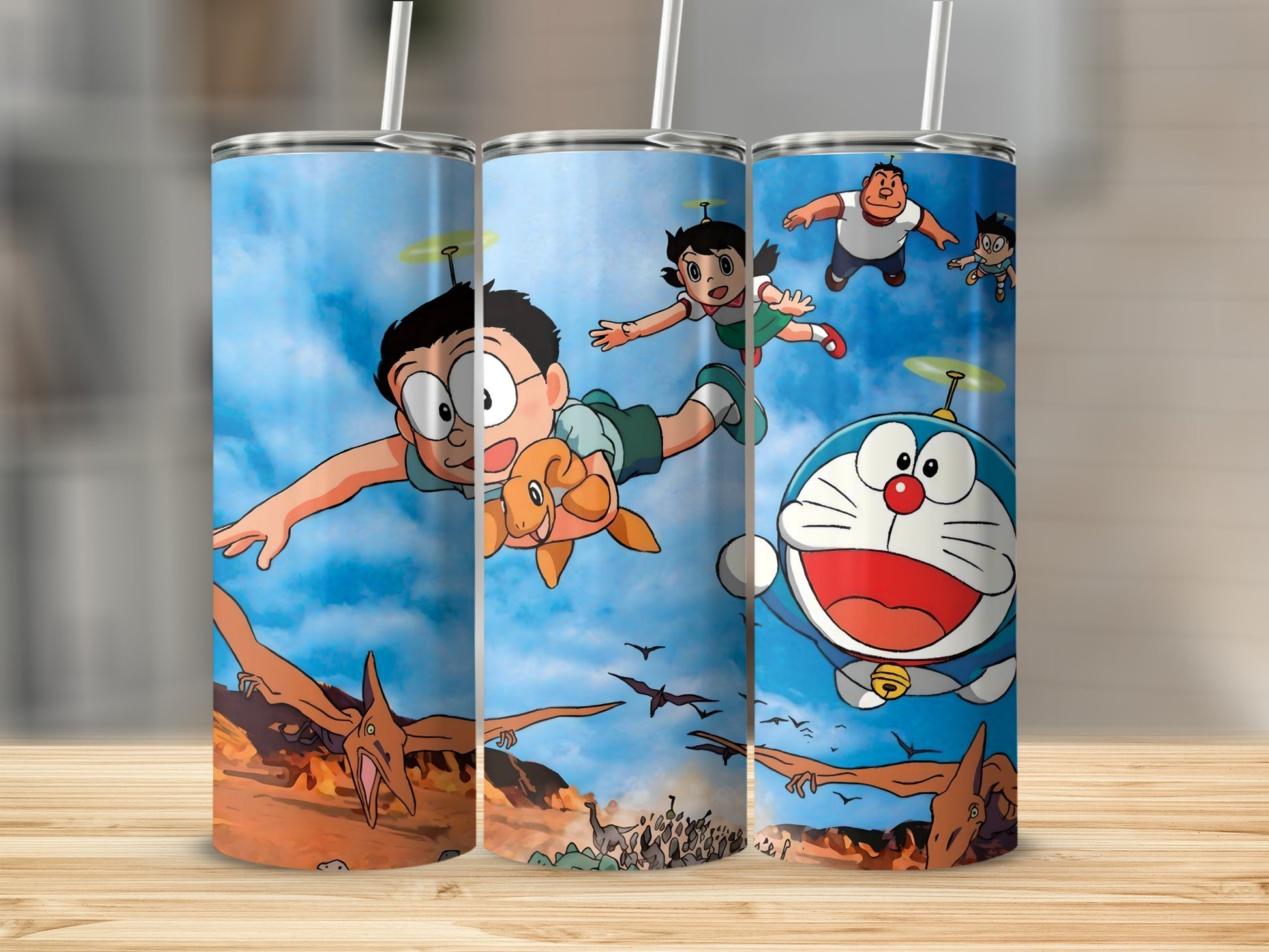 Fun Anime Characters Adventure Scene Tumbler Cup