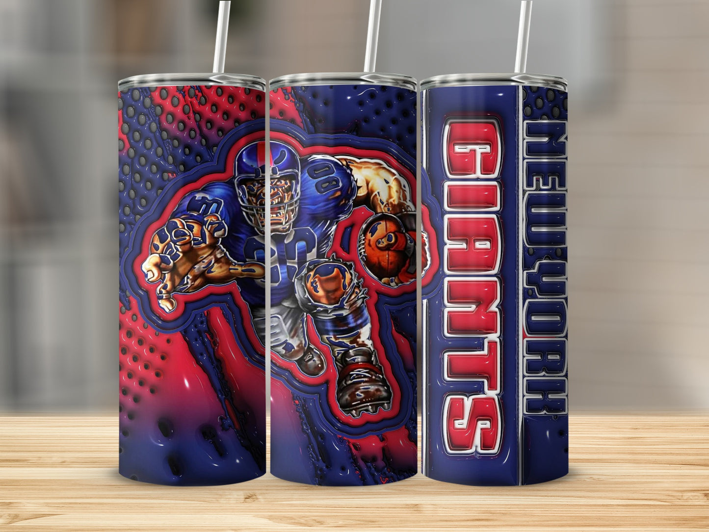 New York Giants Football Player Abstract Design Tumblers