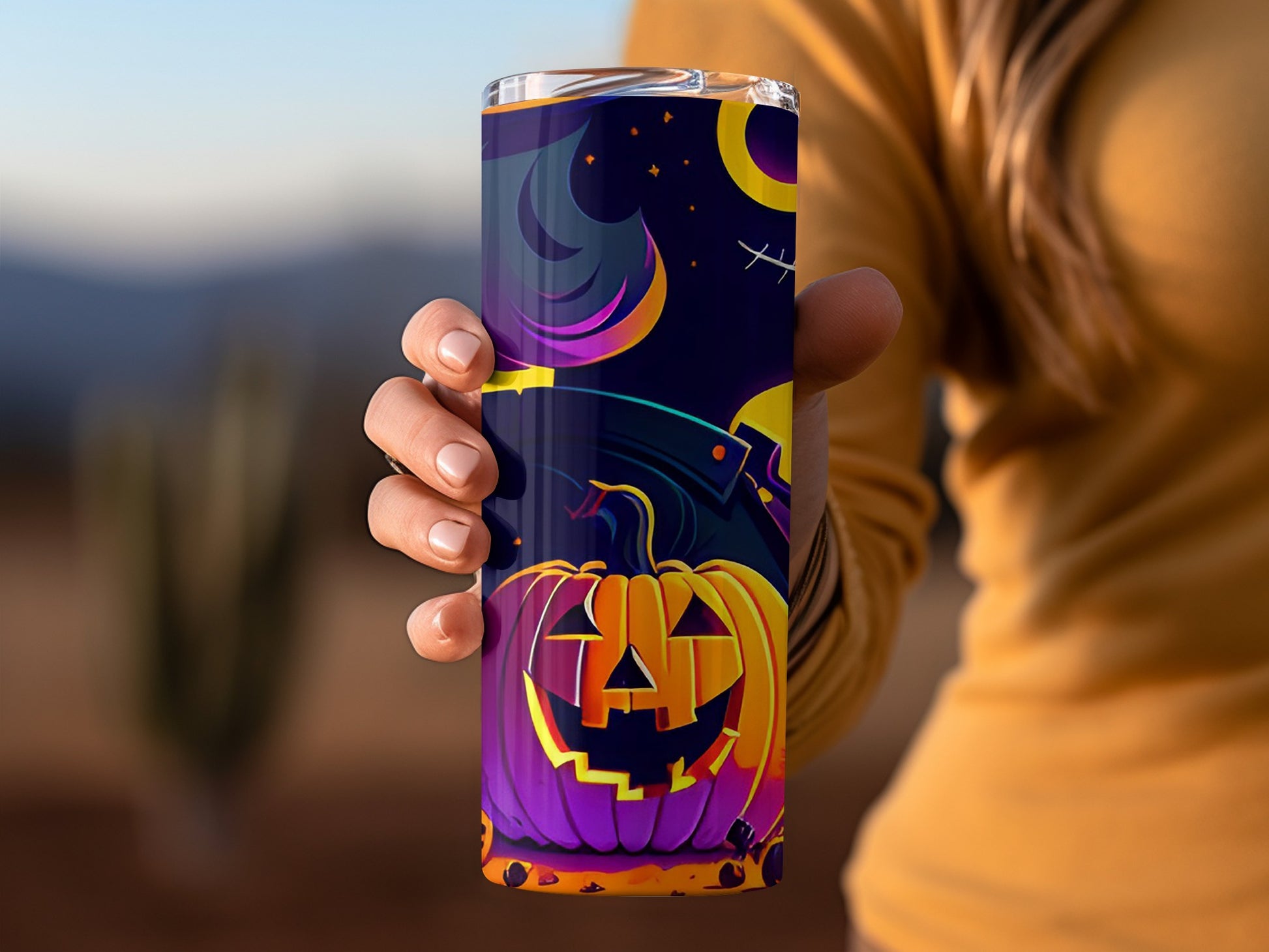 Spooky Halloween Jack-o'-Lantern Tumbler Cup Product