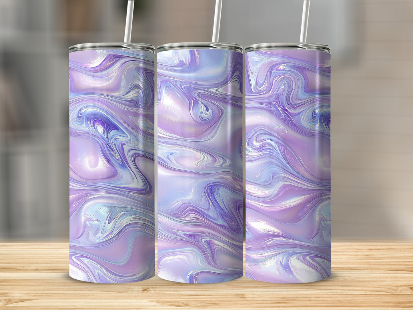 Pastel Marble Swirl Abstract Pattern Design Tumblers