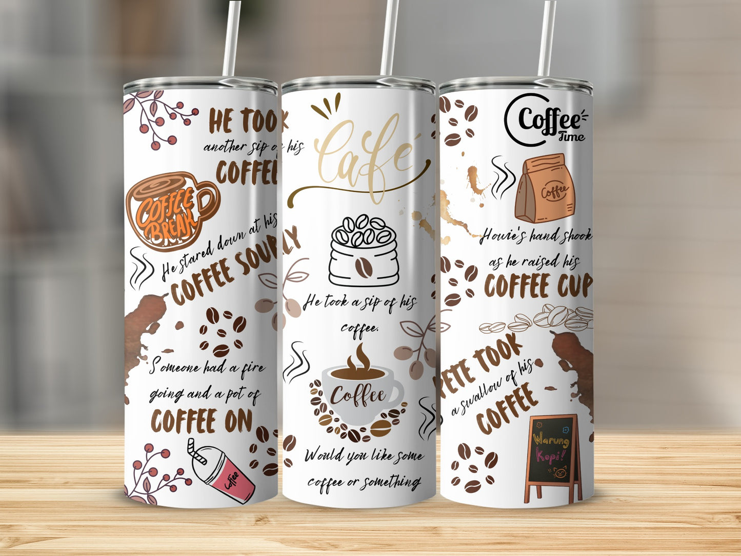 Coffee Lovers Quotes Tall Skinny Tumbler product