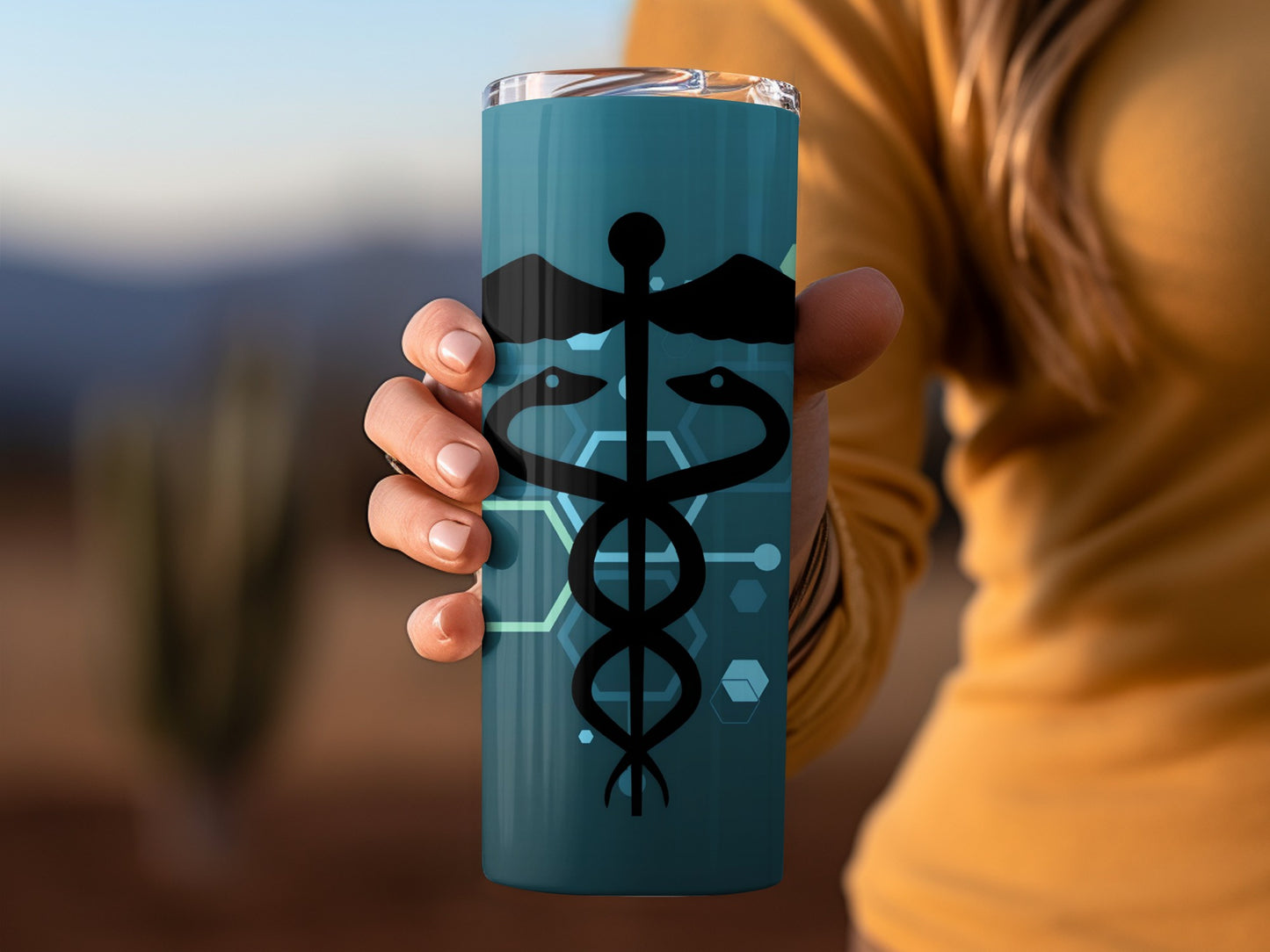 Caduceus Sign Healthcare Theme Insulated Tumbler