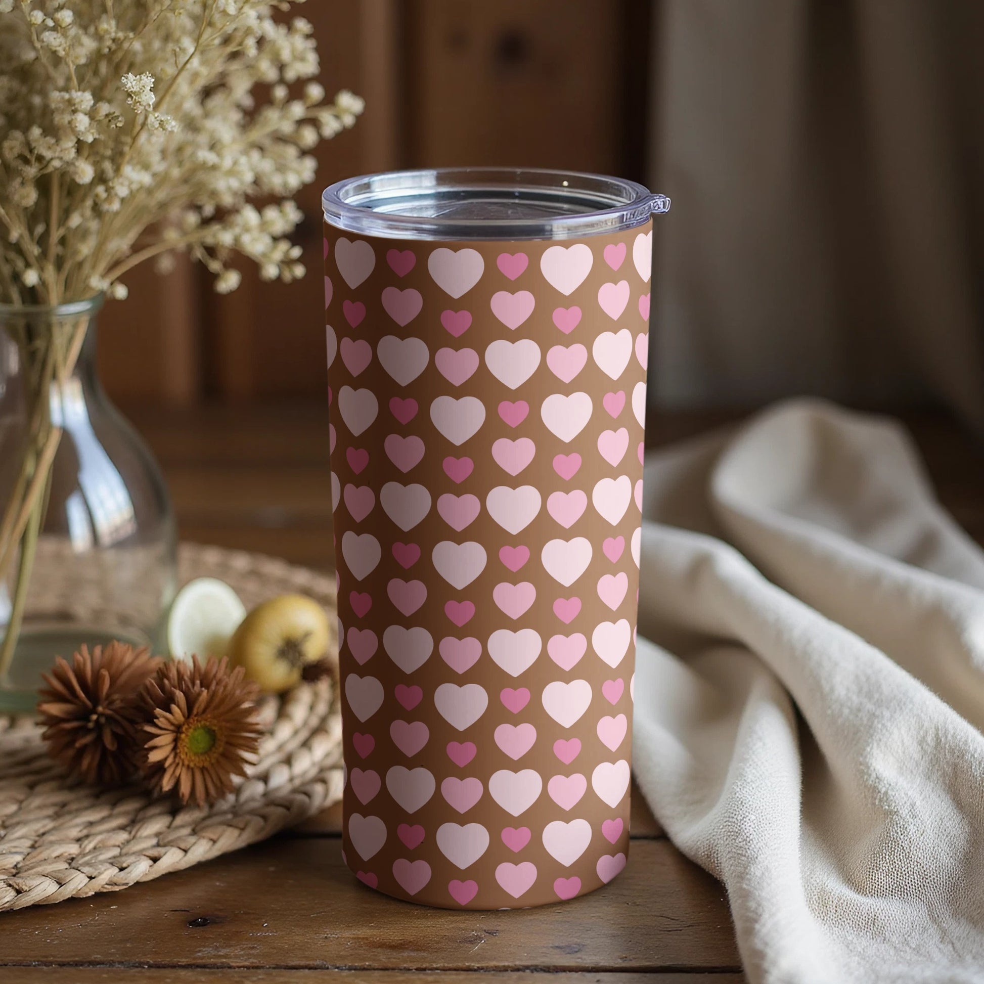 Heart Patterned Tumbler for Everyday Use