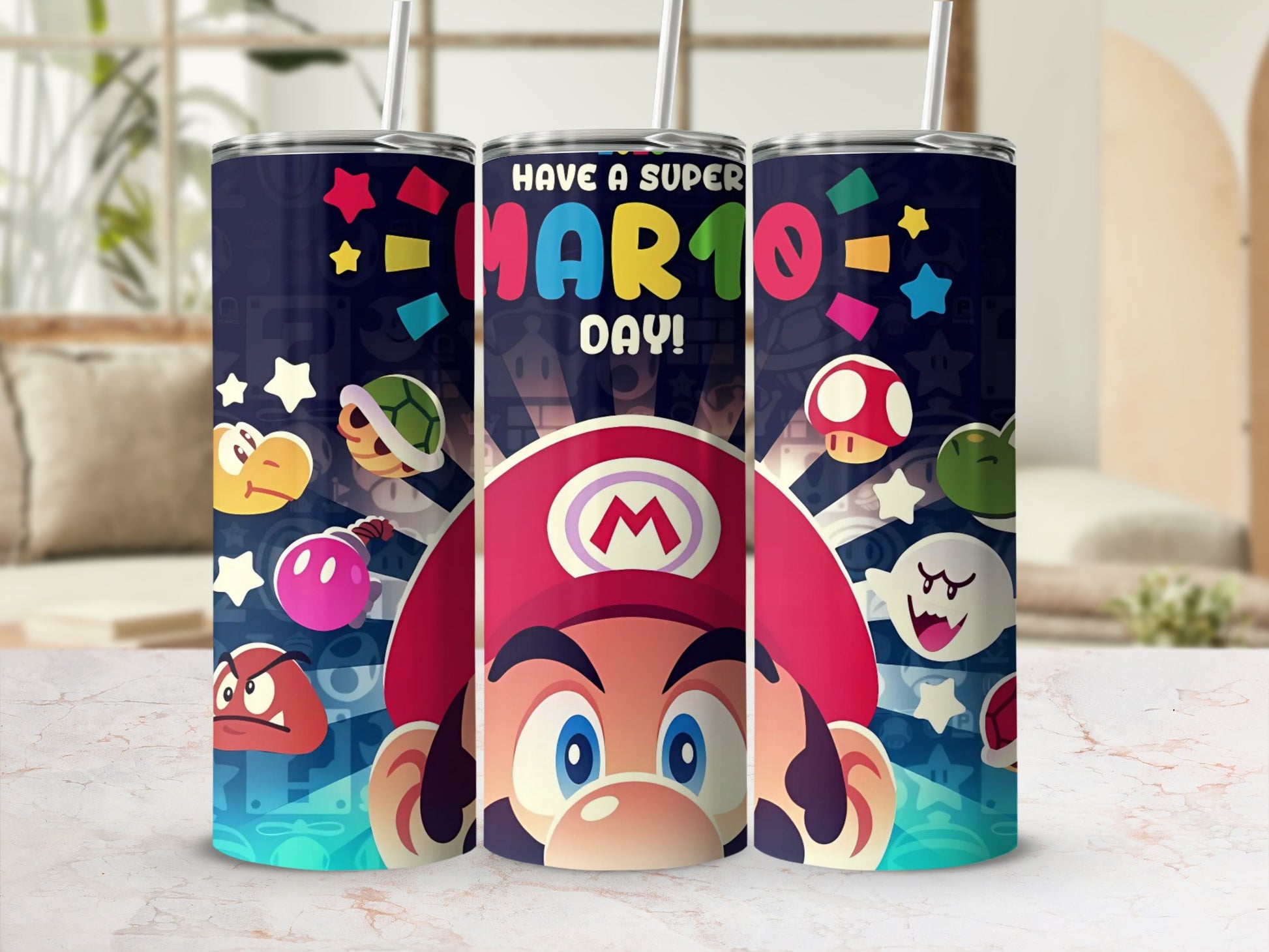 Have a Super Mario Day Colorful Graphics Tall Cup