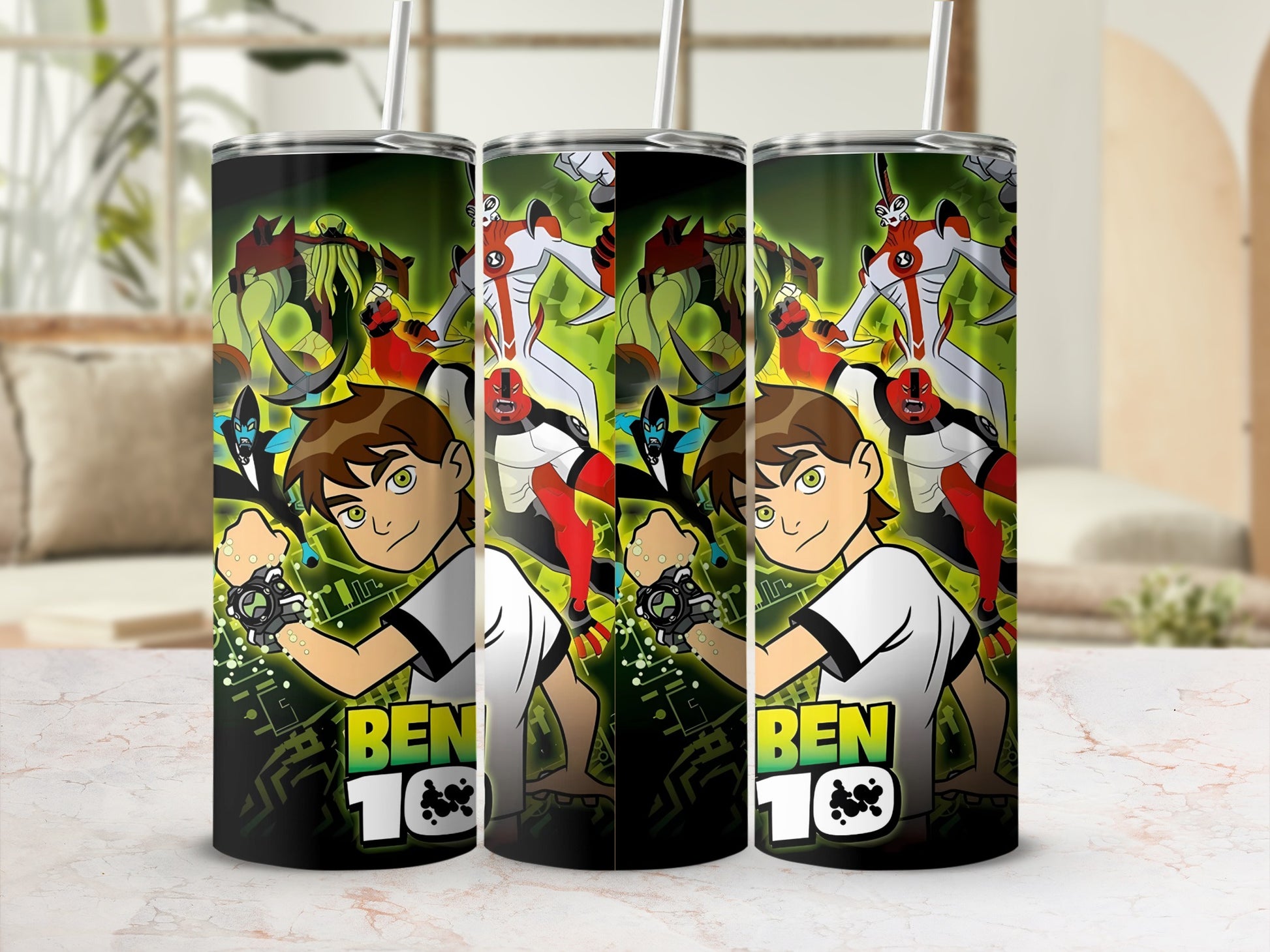 Ben 10 themed cartoon tumbler for kids and fans product
