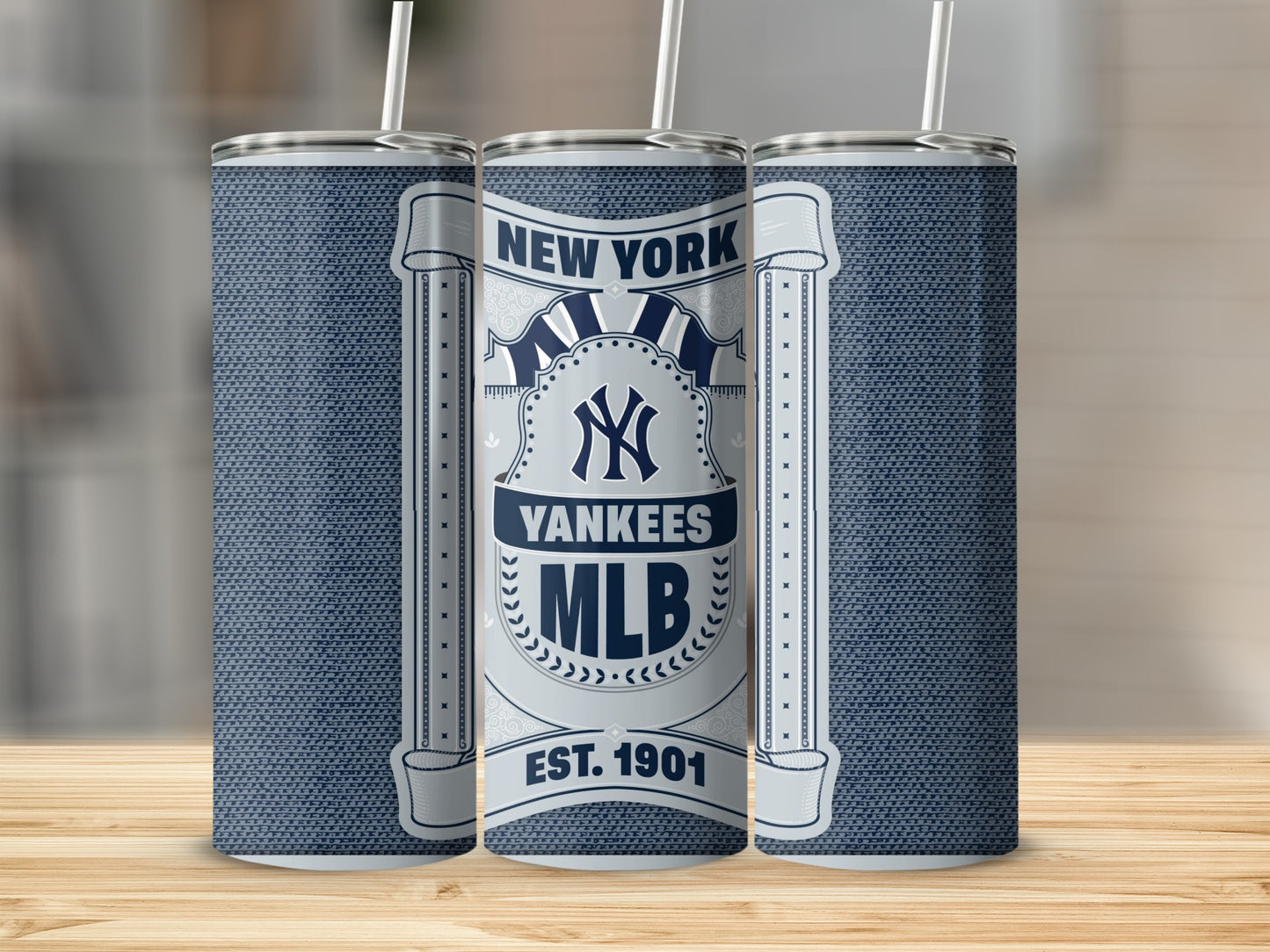 New York Yankees MLB EST 1901 Illustrated Tumbler