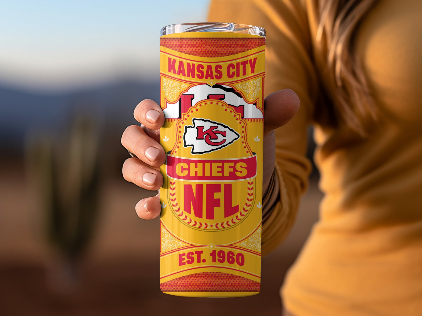Kansas City Chiefs NFL Team Established 1960 Design Tumbler