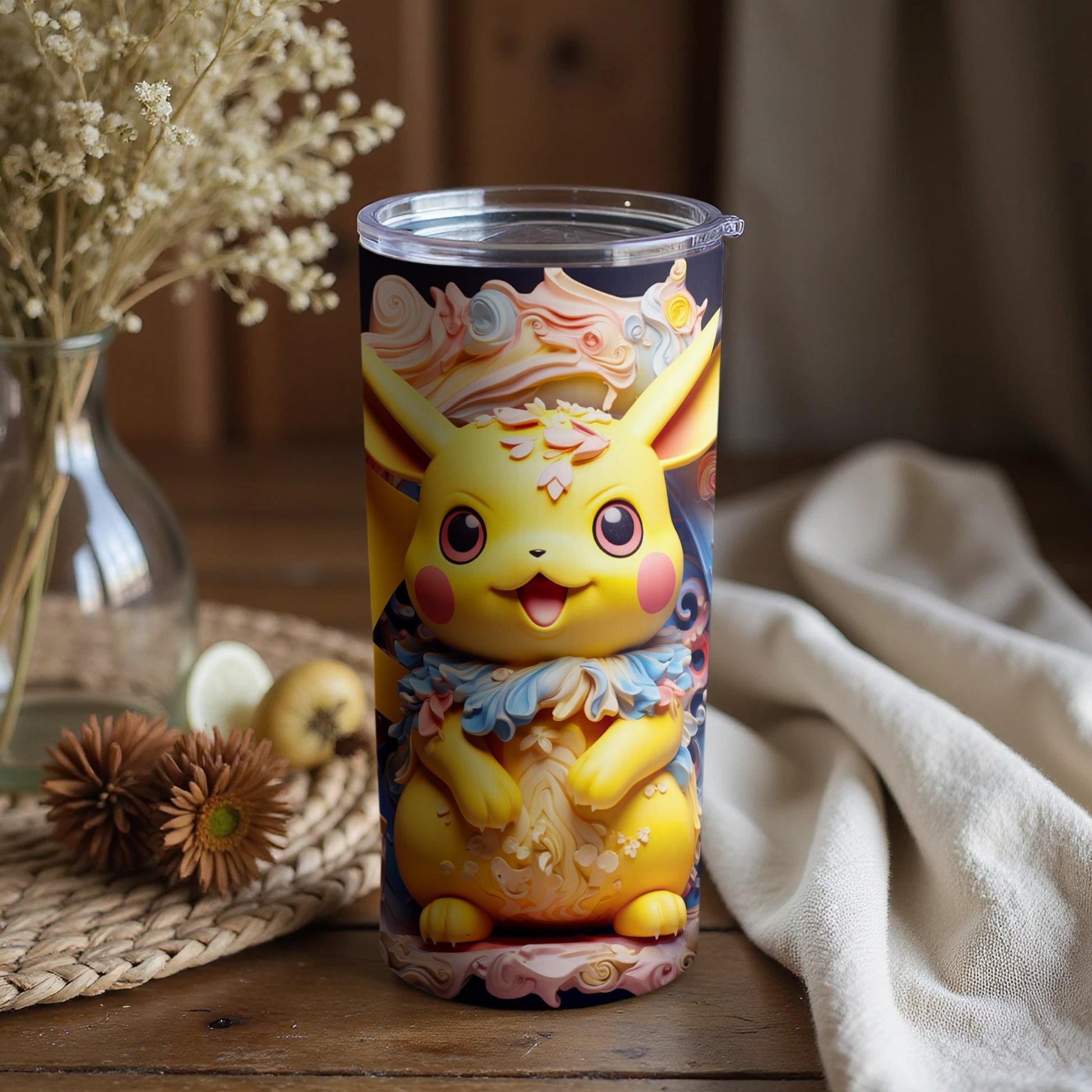 Vibrant Pikachu Inspired Tumbler for All Ages