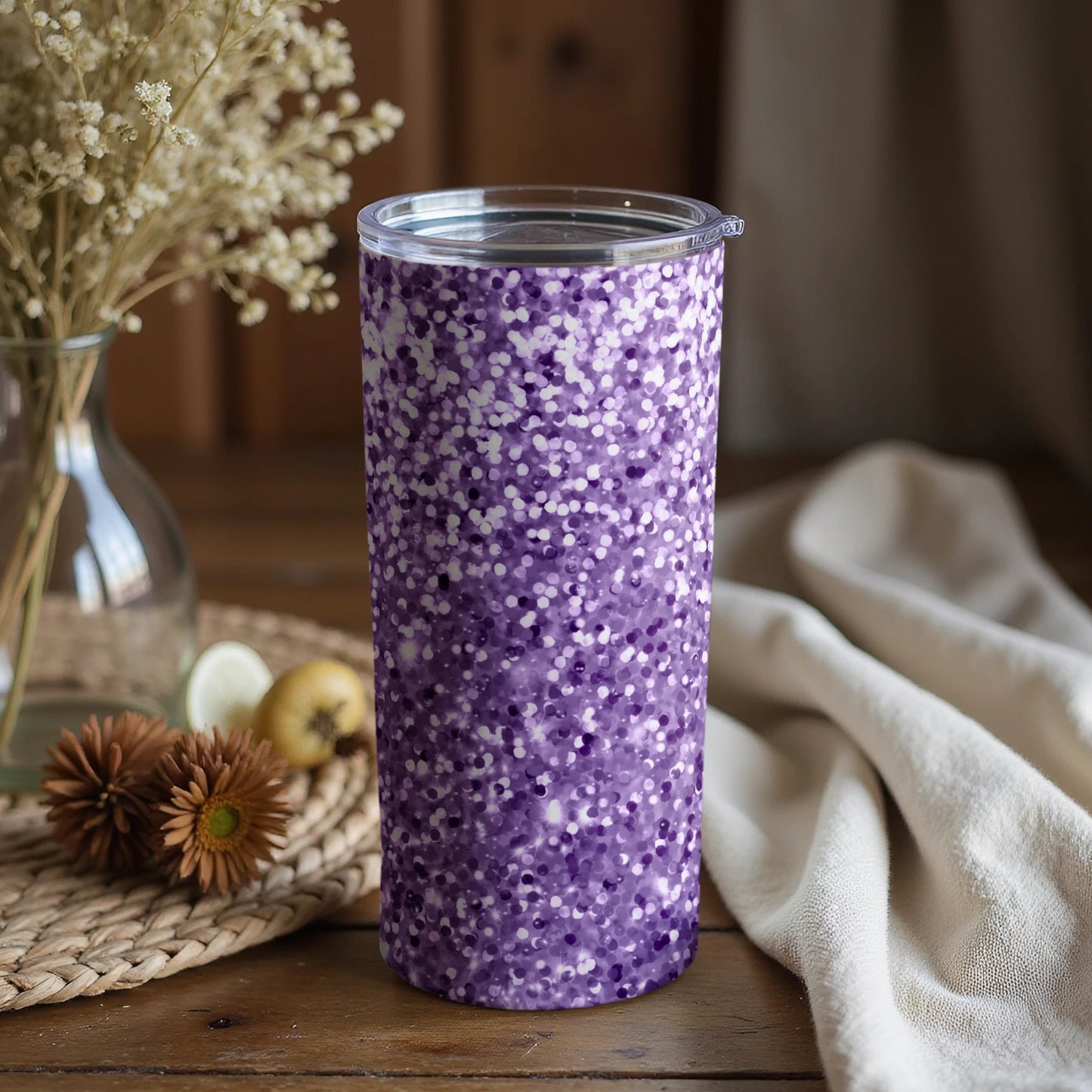 Purple Confetti Design Insulated Tumbler Product