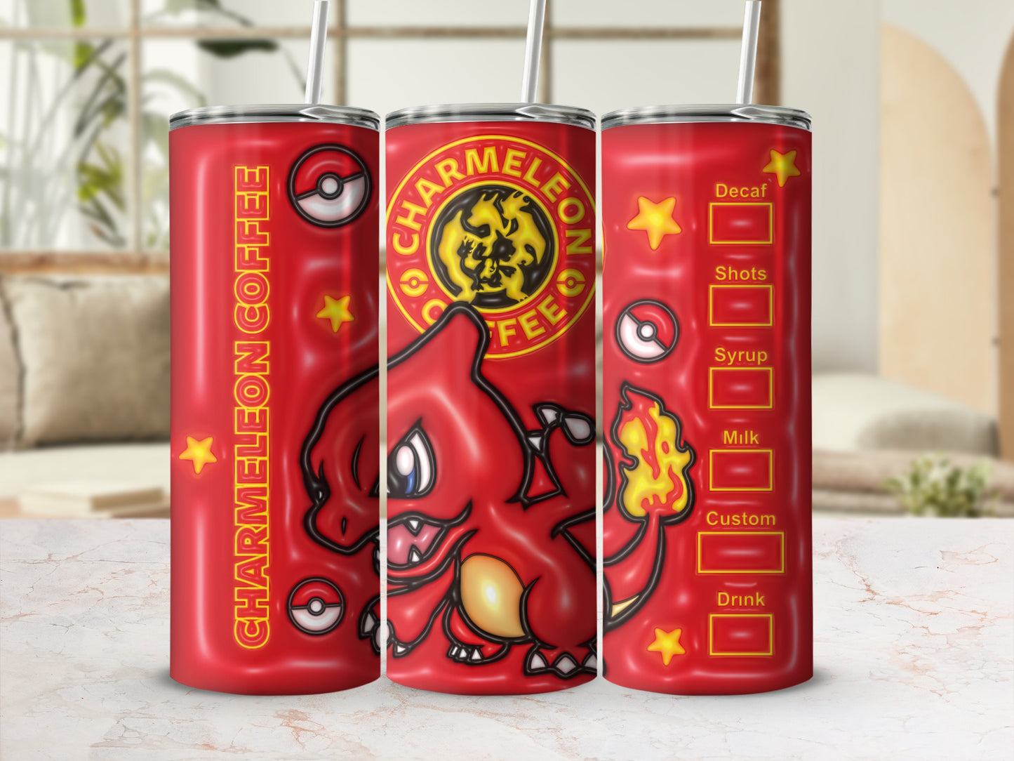 Charmeleon Coffee Pokemon Red Tumbler product type