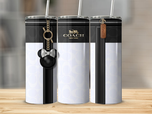 Stylish Black and White Coach New York Tumbler