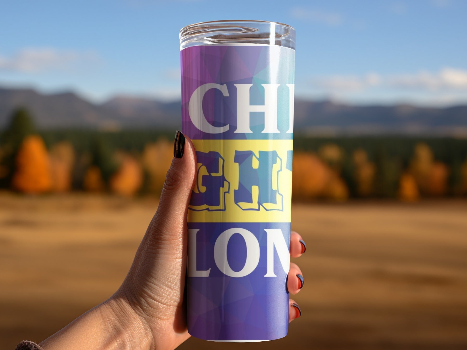 Chic Geometric Pattern Insulated Tumbler Cup