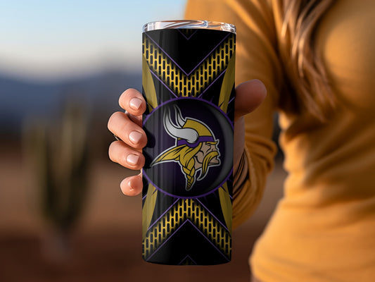Minnesota Vikings Football Team Art Pattern Design Tumblers