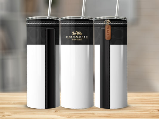 Stylish Coach New York Branded Tumblers with Straws