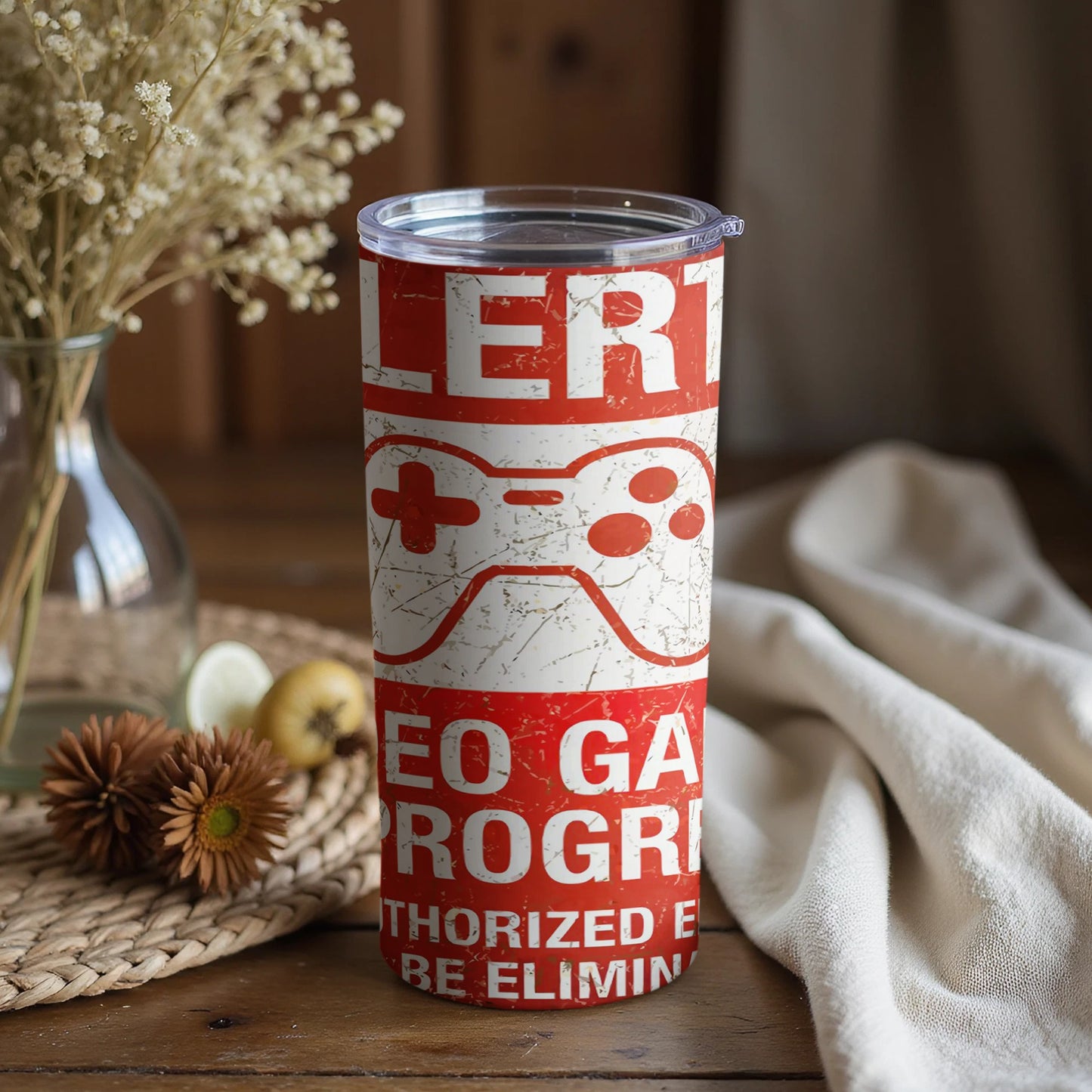 Retro Gaming Progress Alert Tumbler