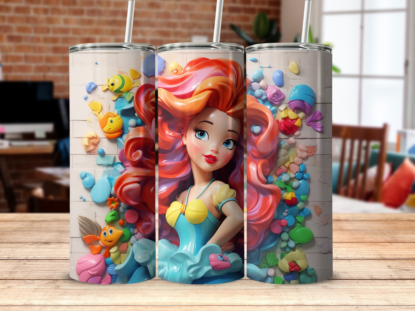 Vibrant Character Themed Colorful Drinkware