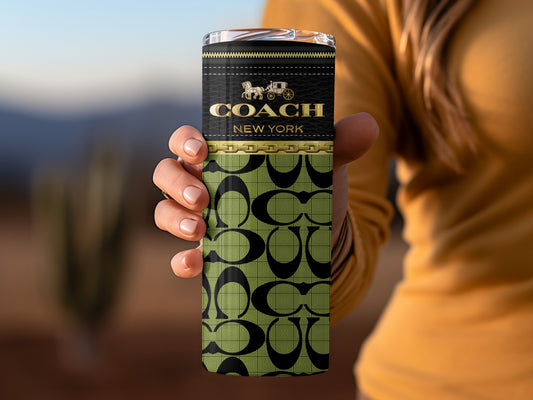 Coach New York Designer Travel Mug with Logo Print