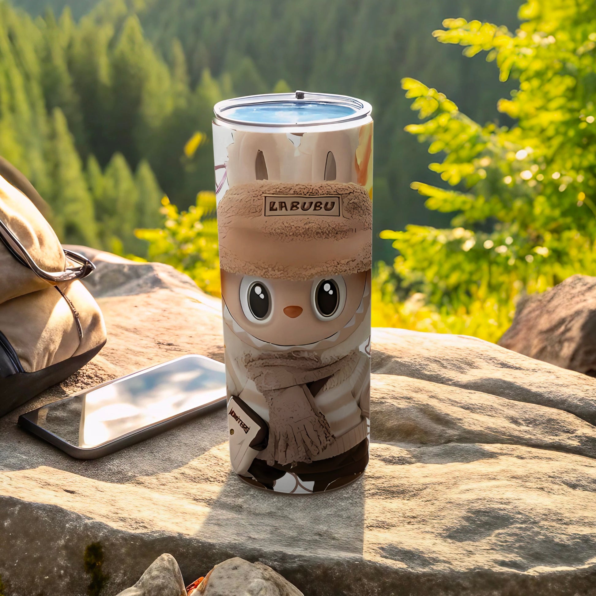Adorable Labubu Character Thermos Tumbler for Outdoor Use