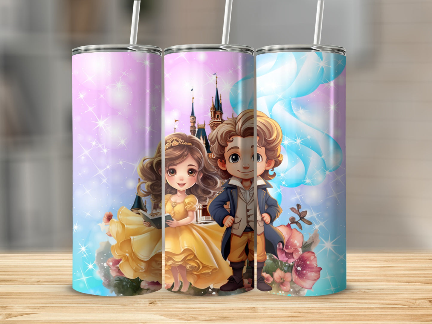 Fairy Tale Princess and Prince Castle Magic Tumbler