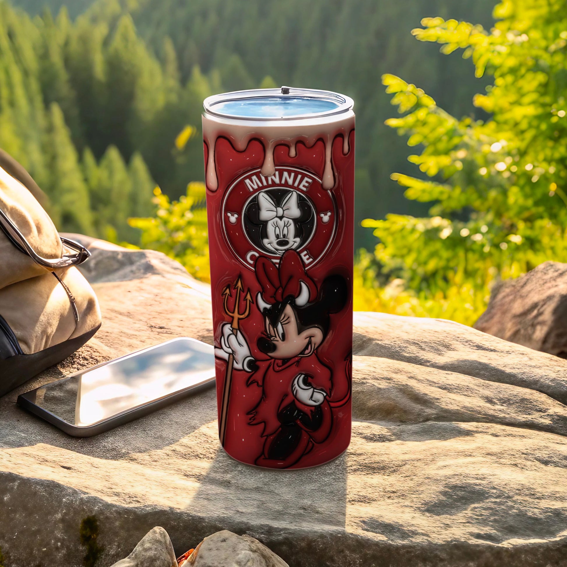 Minnie Mouse Devil Design Travel Mug