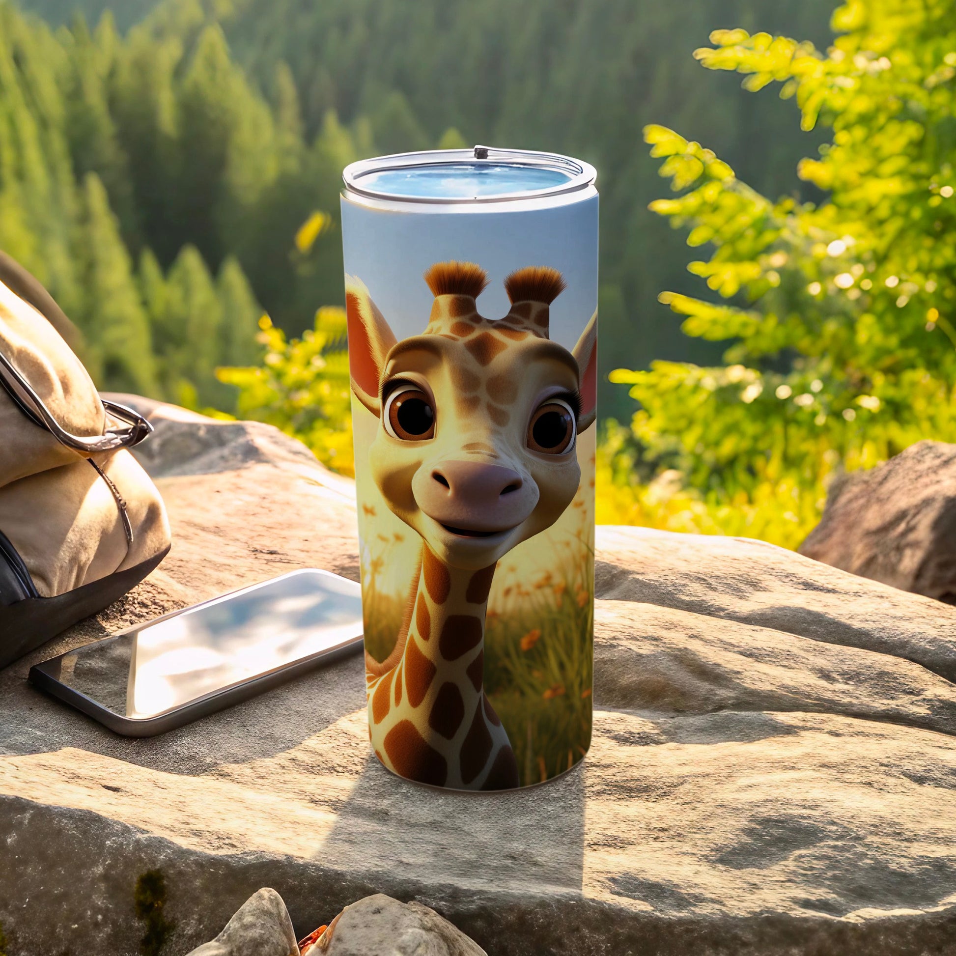 Adorable Cartoon Giraffe Insulated Tumbler Product