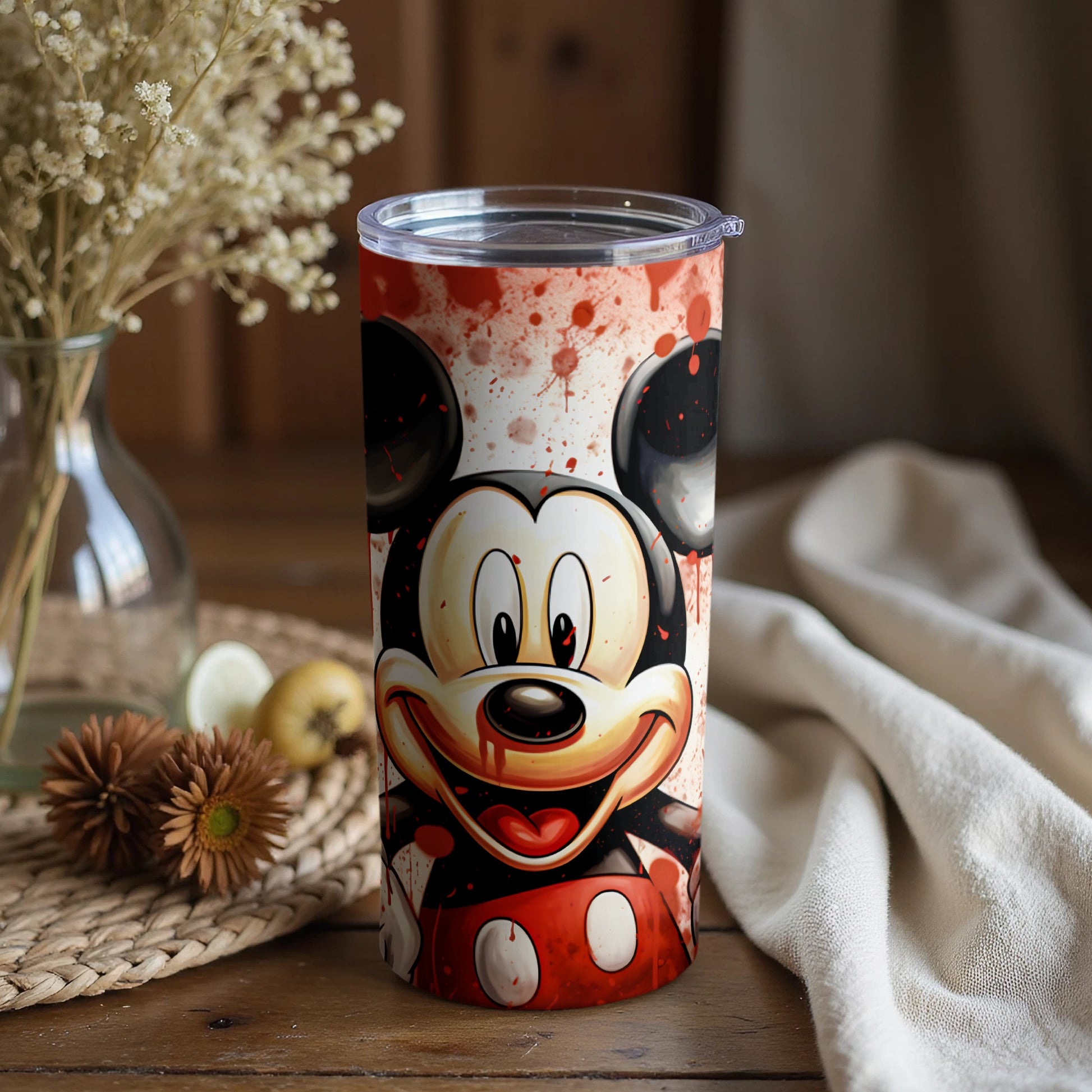 Vintage Inspired Cartoon Character Art Tumbler Cup