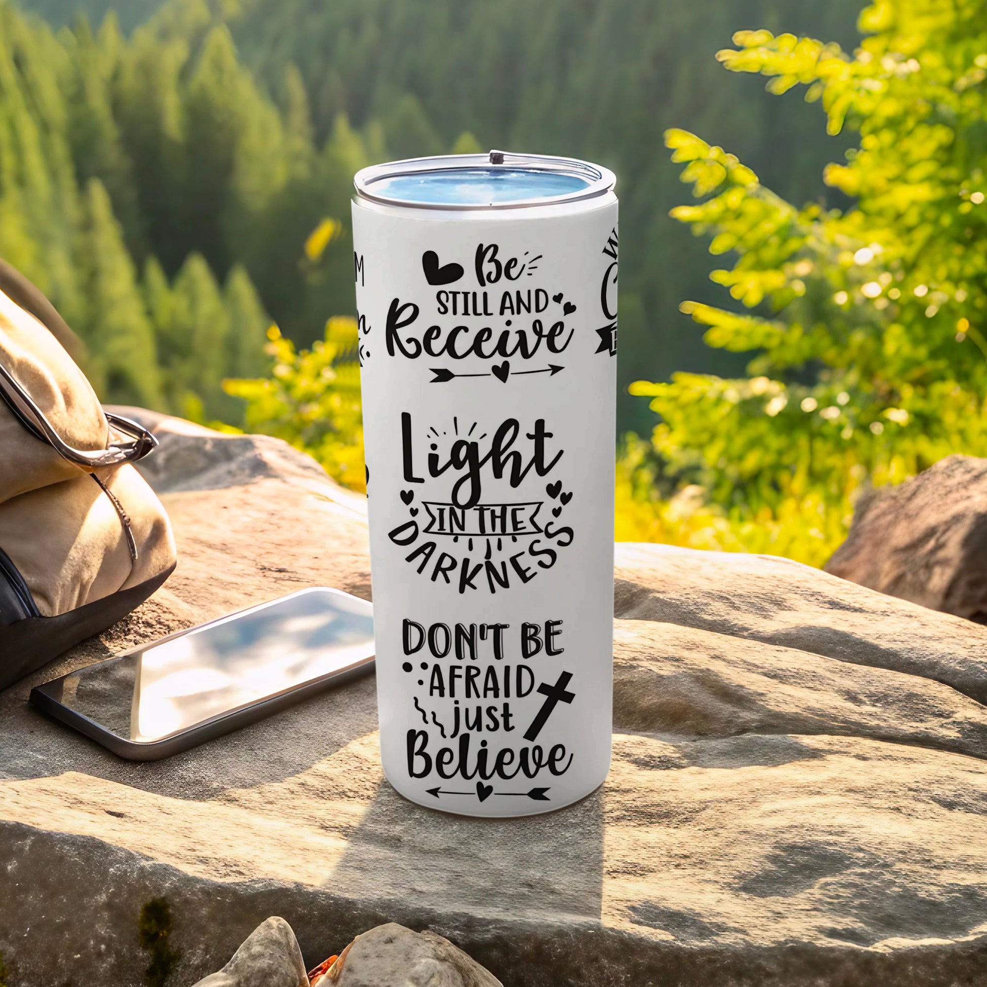 Light in the Darkness Inspirational Tumbler Cup