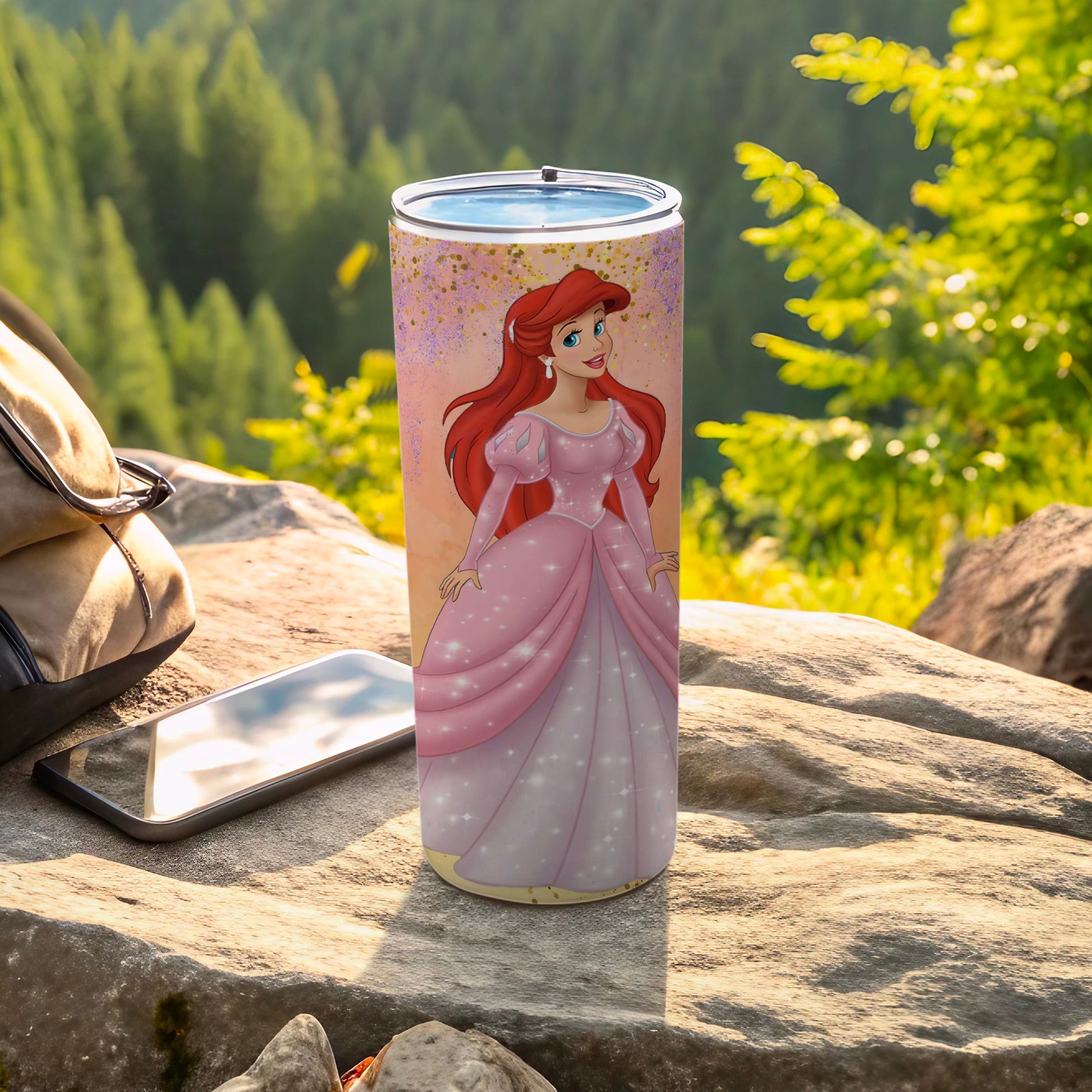 Princess Pink Dress Scenic Travel Mug