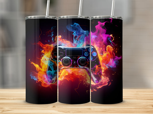 Colorful Gaming Controller Design Tumbler Cup