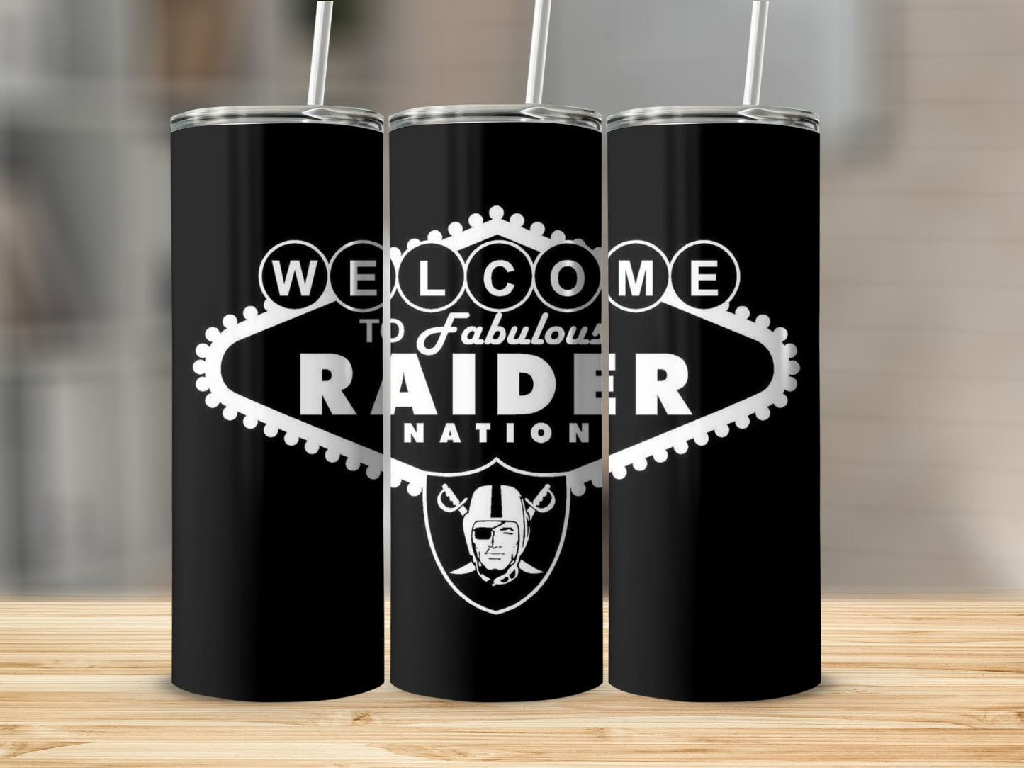 Welcome To Fabulous Raider Nation Black Background Tumblers