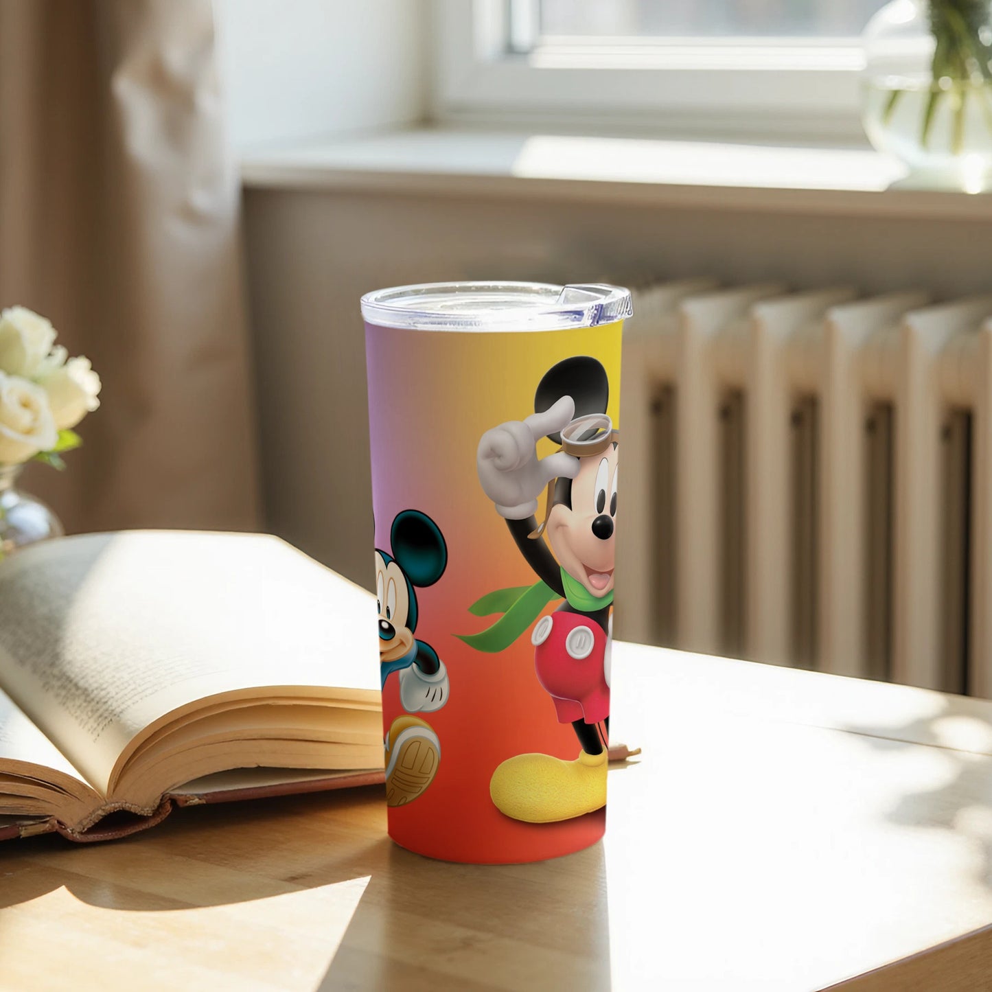Mickey Mouse Colorful Tumbler with Double Wall Design
