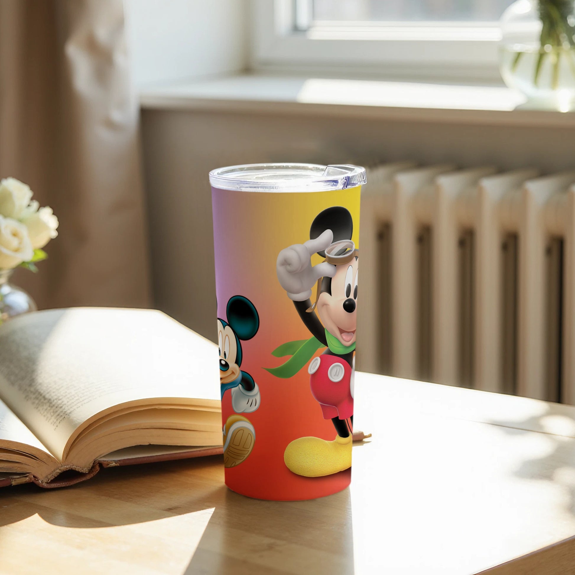 Mickey Mouse Colorful Tumbler with Double Wall Design