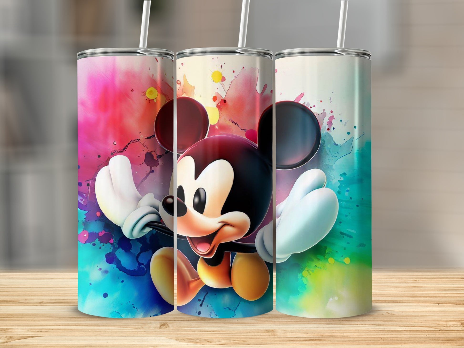 Vibrant Mickey Mouse Design Tumbler for Colorful Style