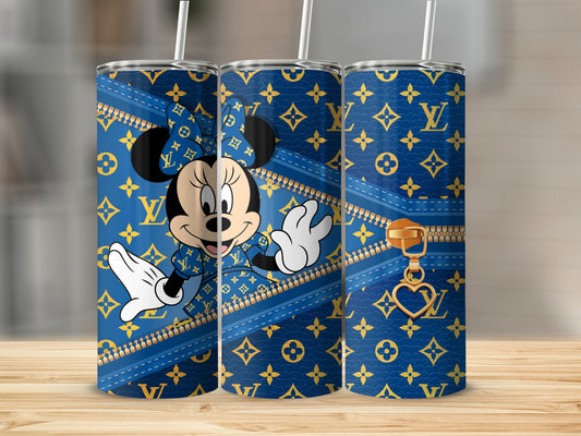 Blue Cartoon Character Designer Print Tumbler