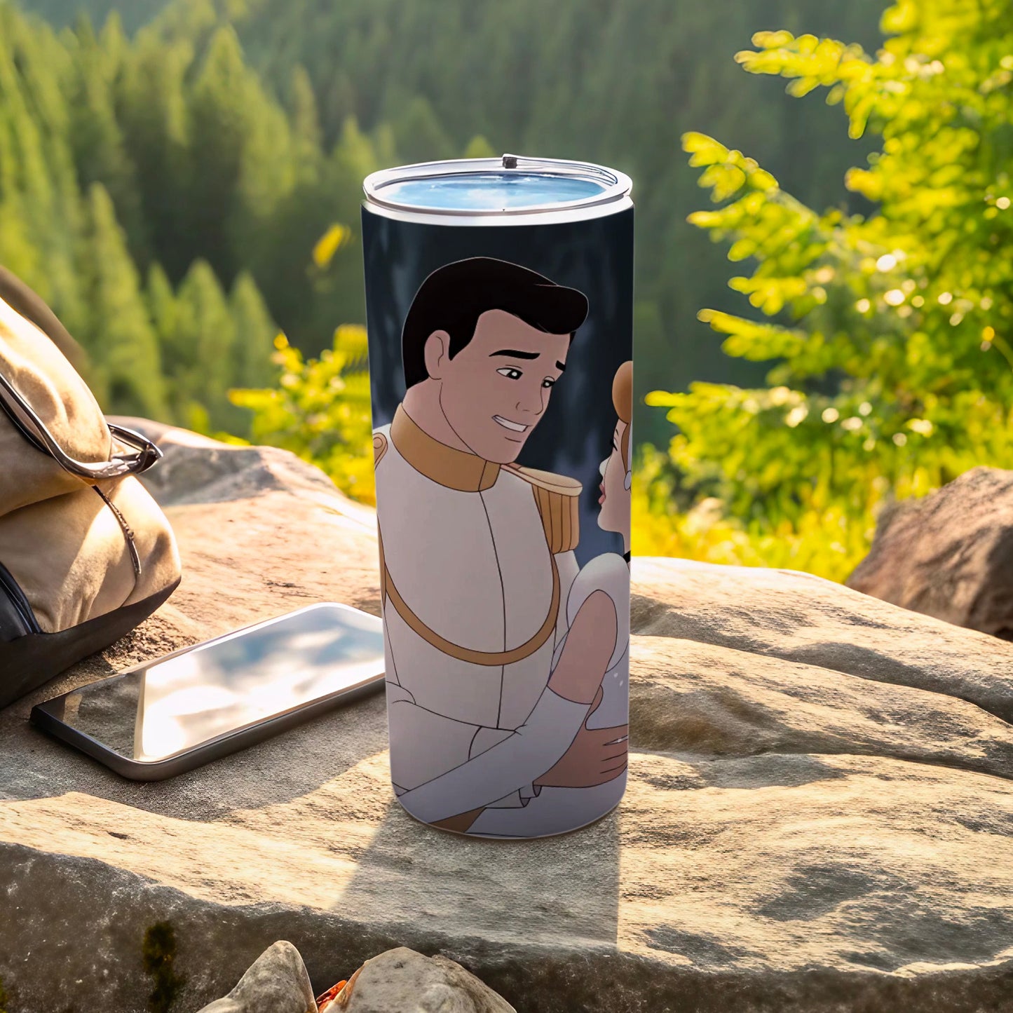 Romantic Cartoon Characters Insulated Tumbler Flask