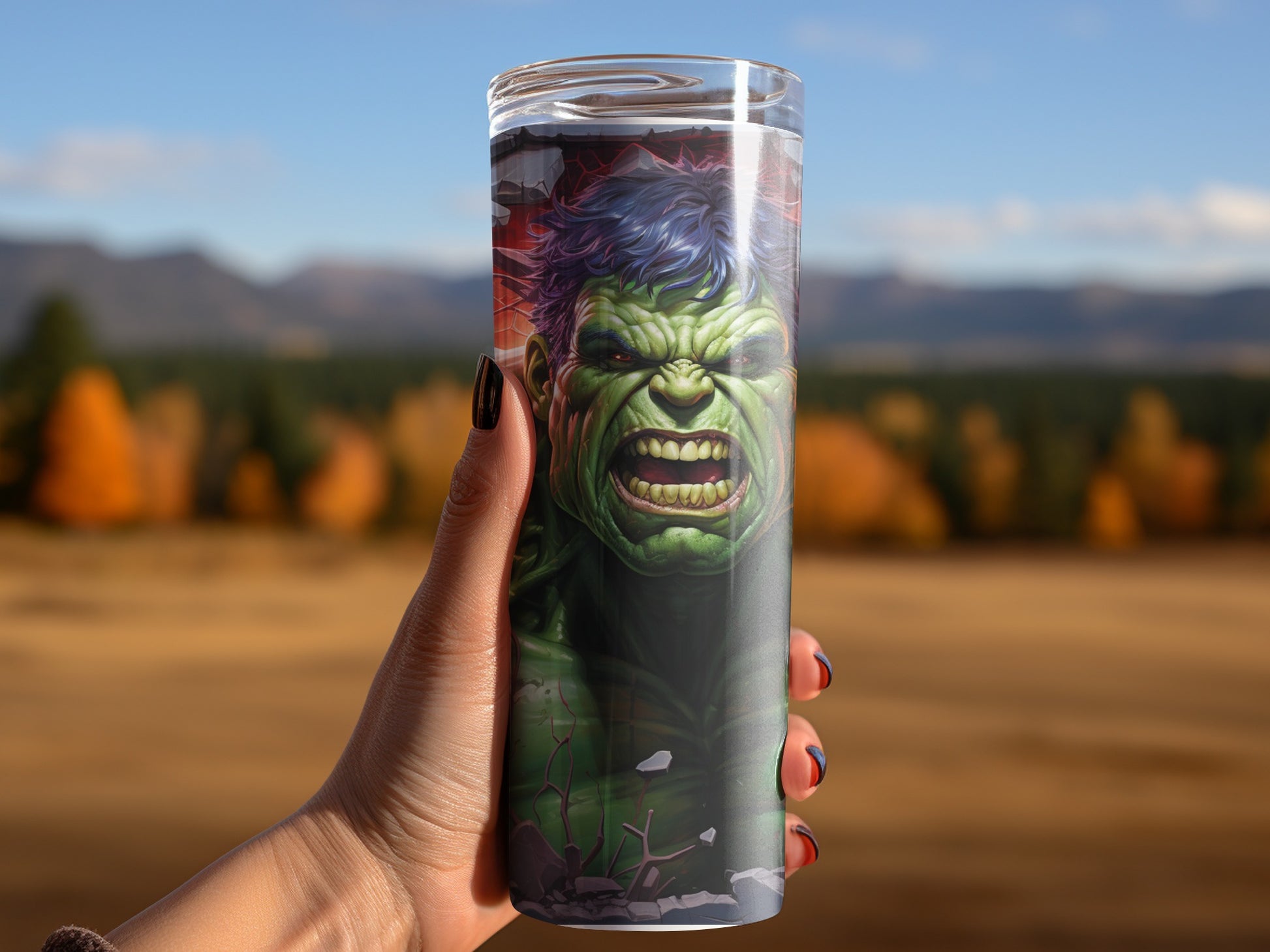 Incredible Hulk Travel Cup with Vivid Green Design