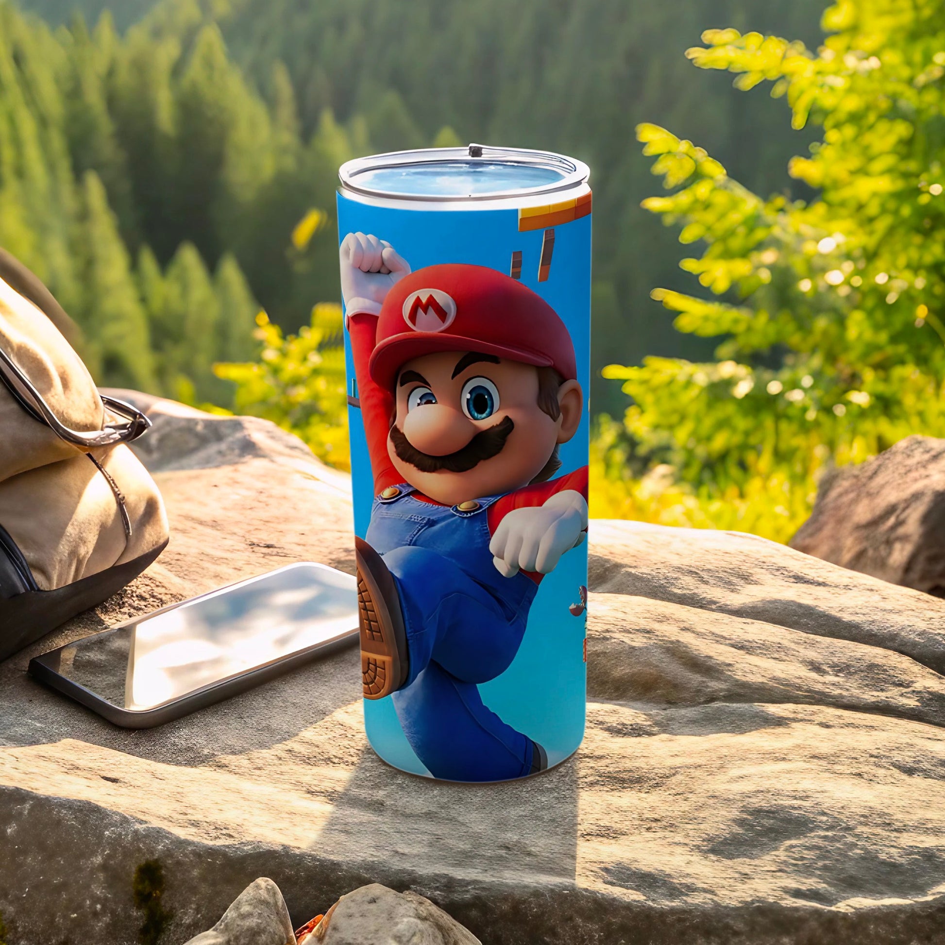 Super Mario Colorful Outdoor Travel Tumbler